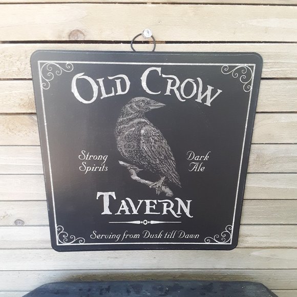 Other - Old Crow Tavern, Metal Halloween Sign